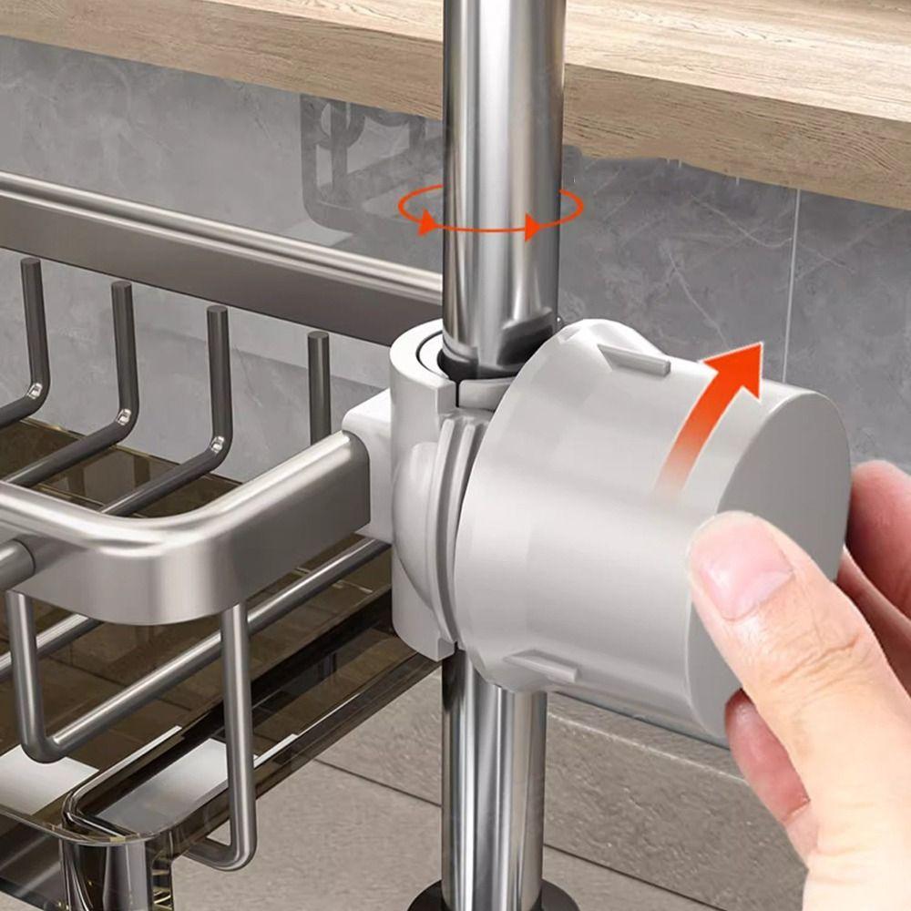 Aluminum kitchen faucet organizer with hook and drip tray - photo 5
